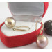 Сережки краплеподібні райдужні перли Едісона 11 мм, дзеркальний блиск, золото 585 проби.