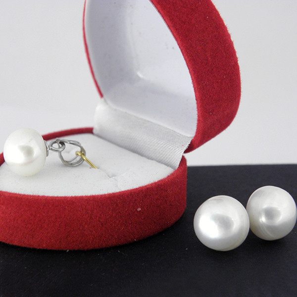 Сережки та підвіс натуральні річні білі перли, 11 мм срібло 925 гатунку