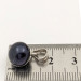 Підвіс, кулон натуральна річна чорна перлина, 10 мм, срібло 875 гатунку