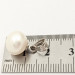 Підвіс, кулон натуральна річна біла перлина, 10 мм, срібло 875 гатунку