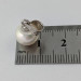 Підвіс, кулон натуральна річна біла перлина, 10 мм срібло 925 гатунку