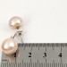 Сережки-пусети  натуральні річні рожеві перли, 11 мм срібло 925 гатунку